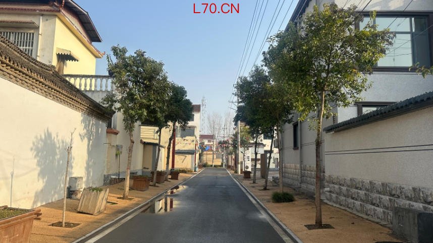 宋庄村干净整洁的街道。人民网记者 王绍绍摄