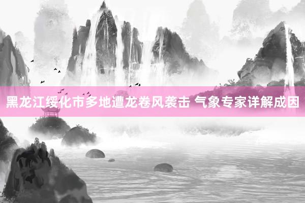 黑龙江绥化市多地遭龙卷风袭击 气象专家详解成因